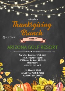 Thanksgiving Brunch at Arizona Golf Resort